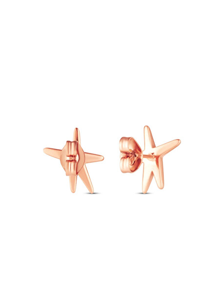 Blyštivé pozlacené náušnice Hvězdičky Nyxa Rose Gold