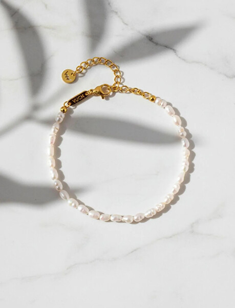 Dámský perlový náramek z říčních perel Mireya Gold