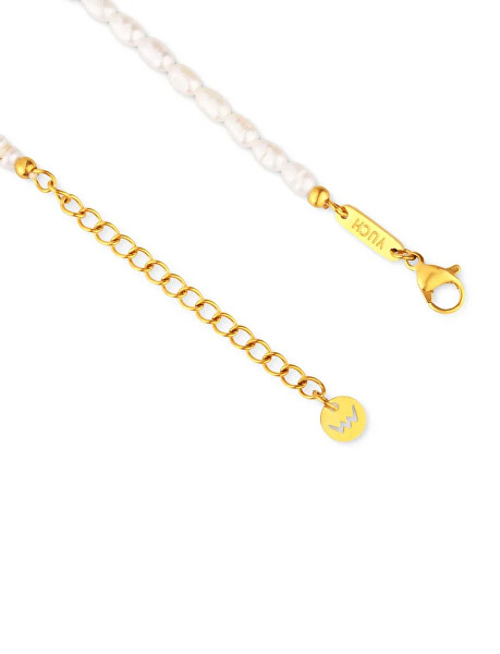 Dámský perlový náramek z říčních perel Mireya Gold