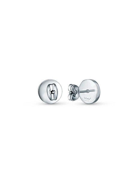 Designové ocelové náušnice s mramorem Lusea Silver