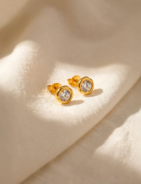 Designové pozlacené náušnice Ellin Gold