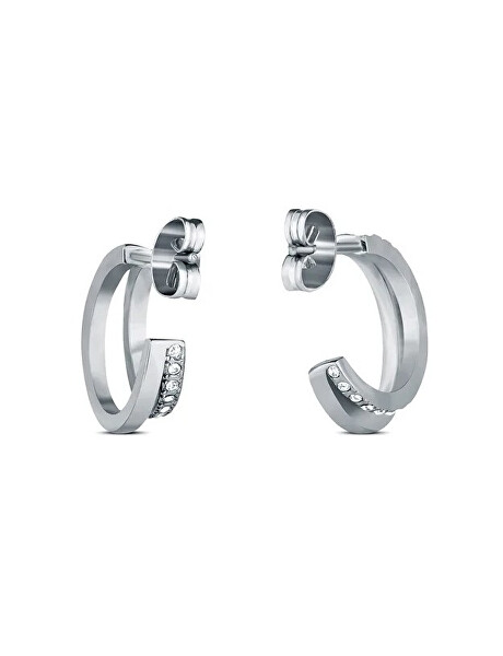 Elegantní kruhové náušnice Riny Silver