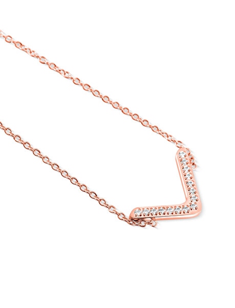 Elegantní náramek se srdíčkem Amelora Rose Gold