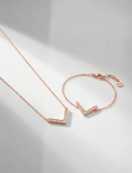 Elegantní náramek se srdíčkem Amelora Rose Gold