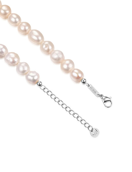 Elegantní perlový náhrdelník z říčních perel Naia Silver
