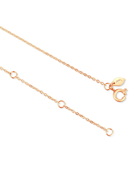 Krásný pozlacený náhrdelník List Virela Rose Gold