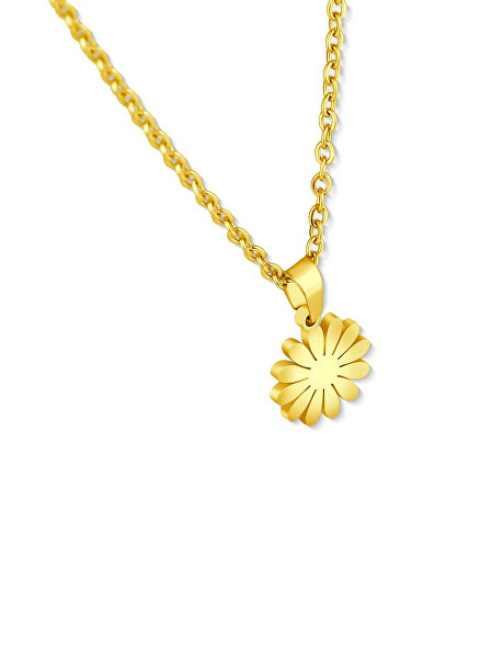 Wunderschöne vergoldete Halskette Blume Riterra Gold