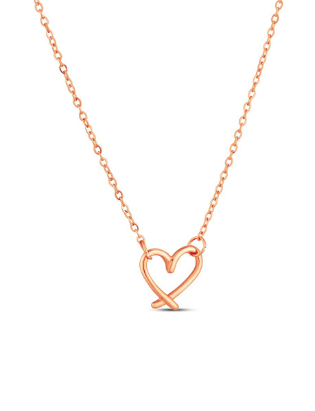 Krásný pozlacený náhrdelník Srdíčko Emery Rose Gold
