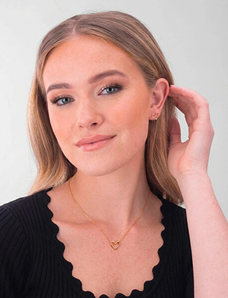 Krásný pozlacený náhrdelník Srdíčko Emery Rose Gold