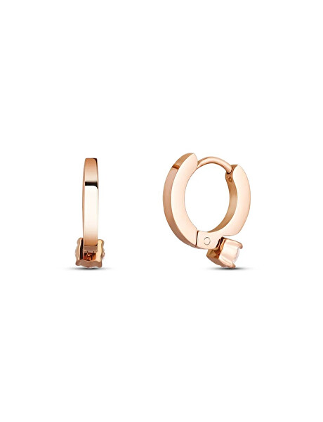 Kruhové náušnice Manilla Rose Gold