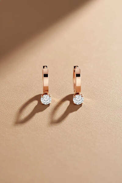 Kruhové náušnice Manilla Rose Gold