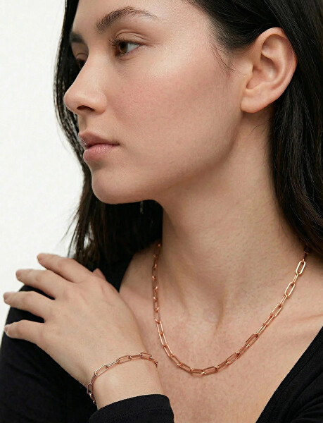 Luxusní pozlacený náhrdelník Isel Rose Gold