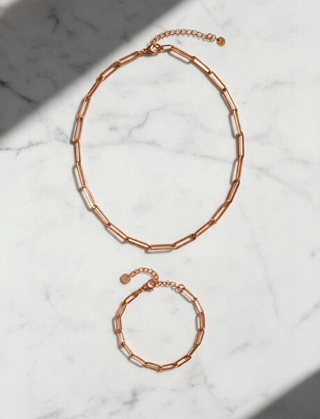 Luxusní pozlacený náhrdelník Isel Rose Gold