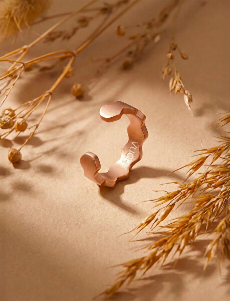 Minimalistická single ocelová záušnice Vira Rose Gold