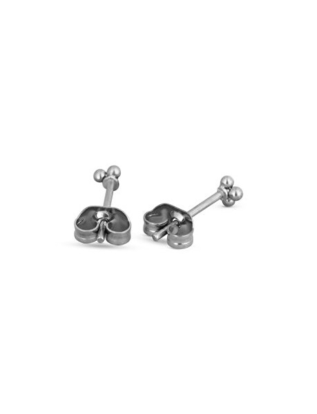Minimalistische Ohrringe aus Stahl Irakli Silver