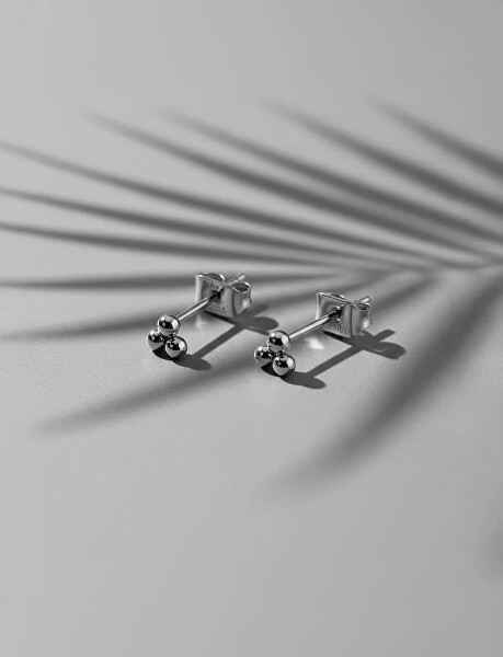 Minimalistické ocelové náušnice Irakli Silver