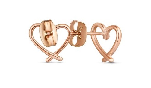 Orecchini in bronzo minimalista Emery Rose Gold