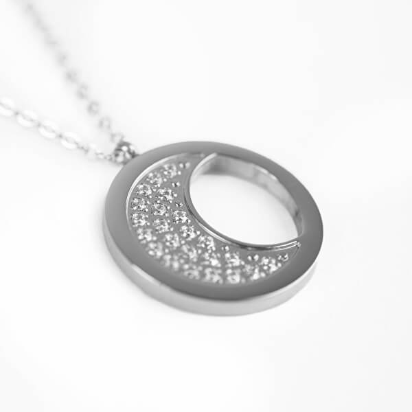Módní ocelový náhrdelník Silver moon