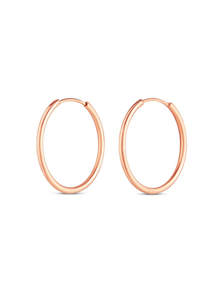 Nadčasové pozlacené kruhy Yetta Middle Rose Gold