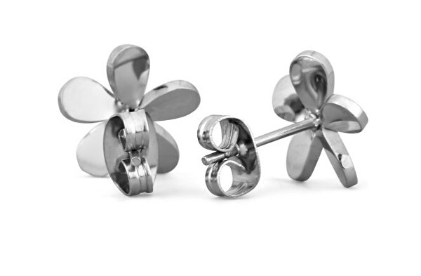 Bellissimi orecchini in acciaio Fiori Fleurette Silver