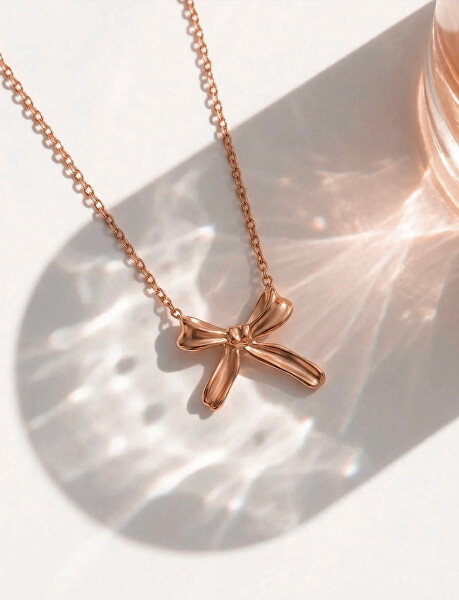 Náhrdelník s motivem mašličky Celiva Rose Gold