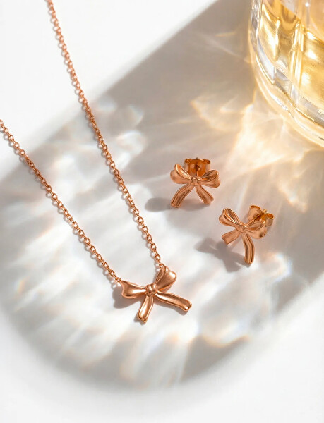 Náhrdelník s motivem mašličky Celiva Rose Gold