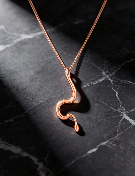 Náhrdelník s přívěskem hada Vireya Rose Gold