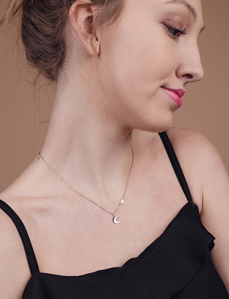 Náhrdelník s přívěskem měsíce Kiral Silver