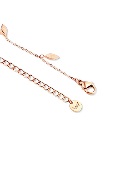 Náramek s motivem lístků Gleam Rose Gold