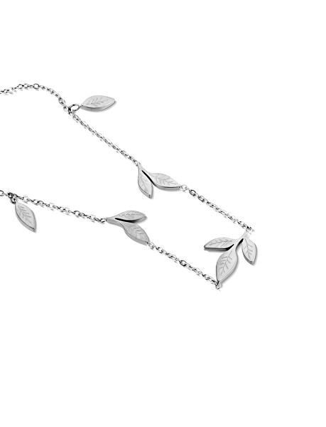 Náramek s motivem lístků Gleam Silver