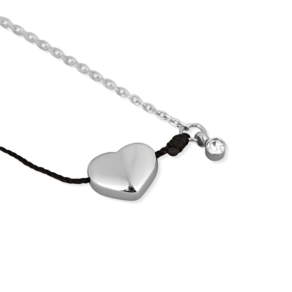 Náramek se srdíčkem Shiny Heart Black