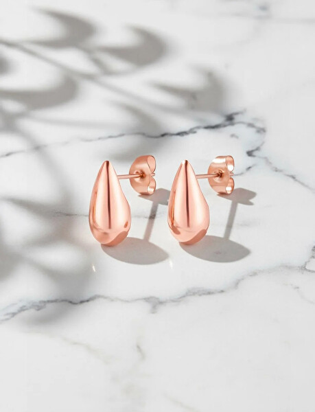 Náušnice ve tvaru kapky Tear drop Lurea Rose Gold