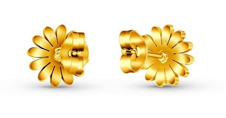 Raffinati orecchini placcati oro Fiori Riterra Gold