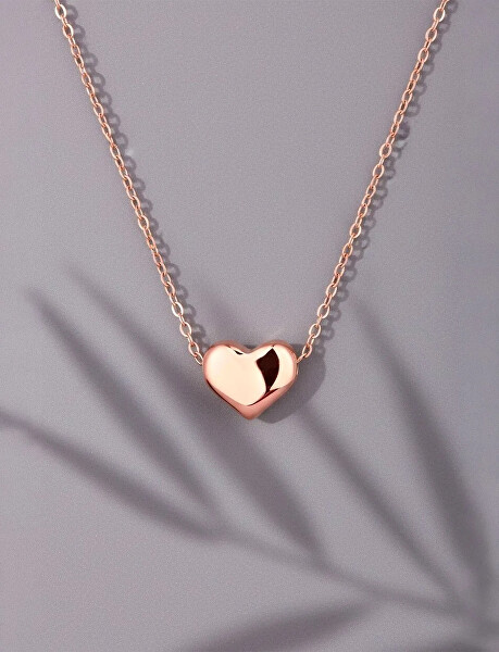 Něžný náhrdelník se srdíčkem Deep Love Rose Gold