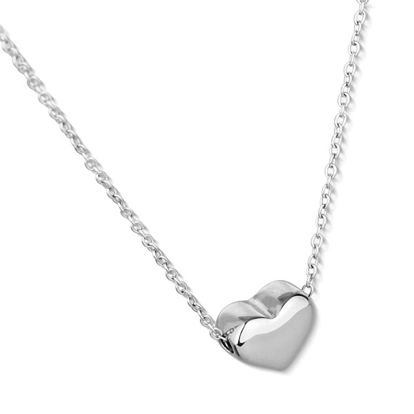 Něžný náhrdelník se srdíčkem Deep Love Silver
