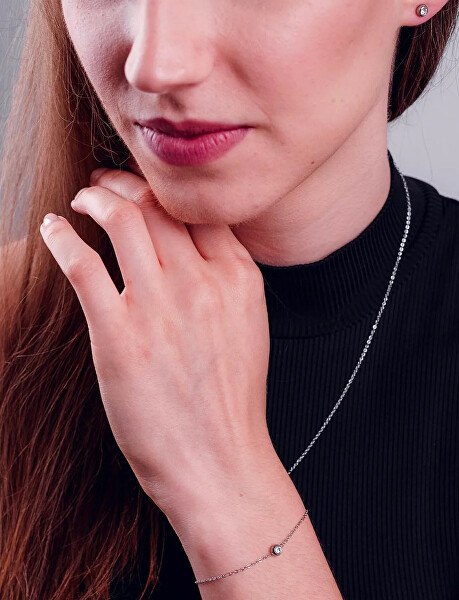 Něžný náramek s krystalem Gem Silver