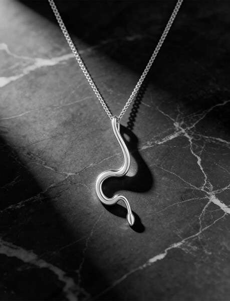 Ocelový náhrdelník s přívěskem hada Vireya Silver