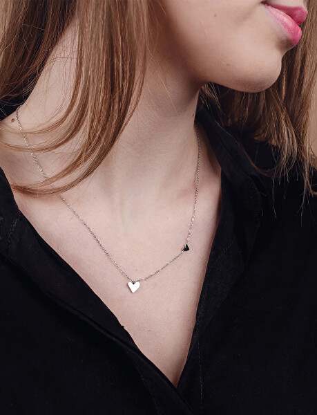 Dámský ocelový náhrdelník se srdíčky Migalla Silver