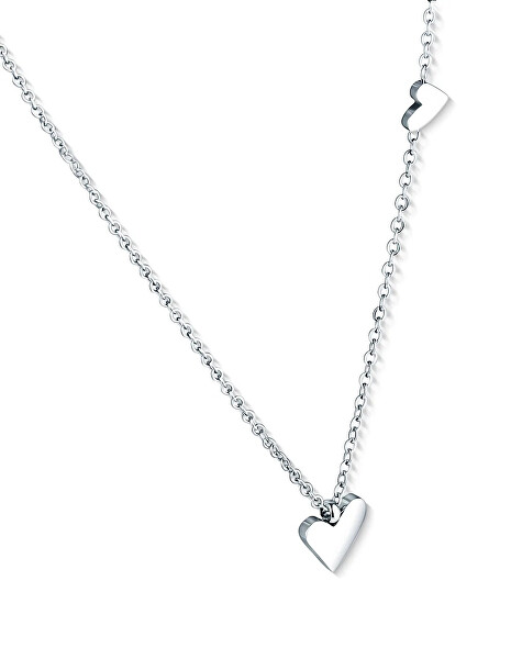 Dámský ocelový náhrdelník se srdíčky Migalla Silver