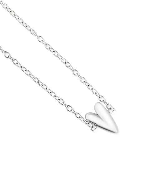 Ocelový náramek s designovým srdcem Amora Rose Gold