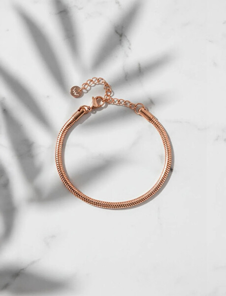 Ocelový řetíízkový náramek Olen Rose Gold