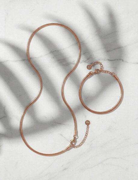 Ocelový řetíízkový náramek Olen Rose Gold