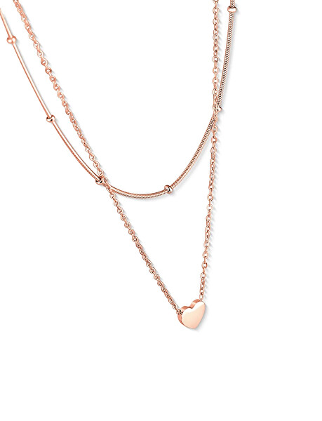 Originální dvojitý náhrdelník Detis Rose Gold