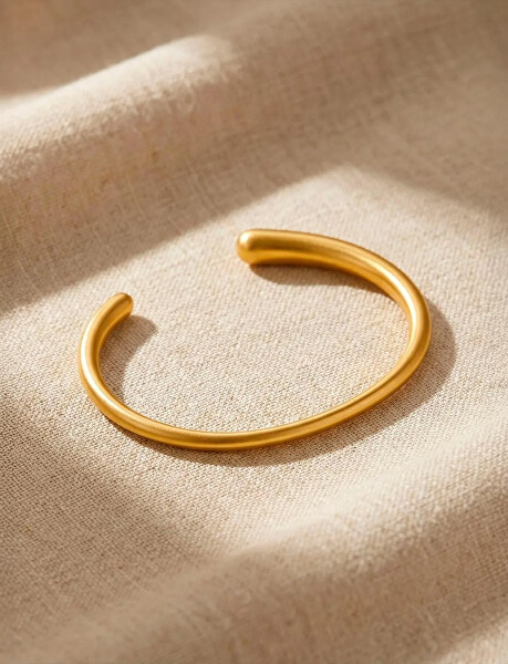 Pevný otevřený náramek Bond Gold