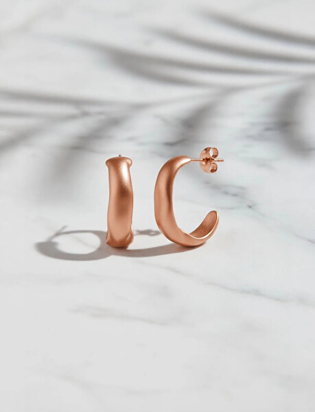 Pozlátené kruhy z ocele Isary Rose Gold