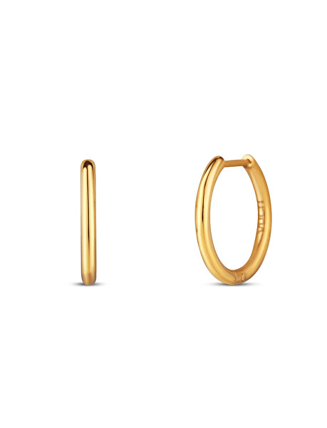 Pozlacené minimalistické kruhové náušnice Orix Gold