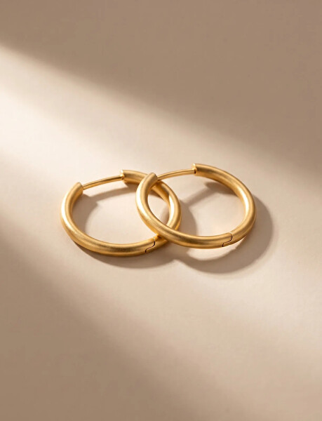Pozlacené minimalistické kruhové náušnice Orix Gold