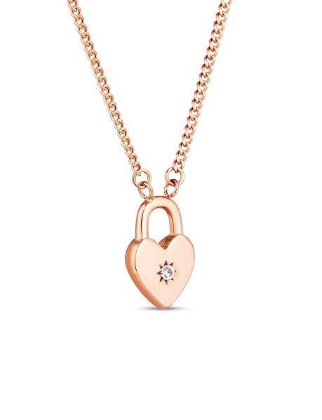 Pozlacený náhrdelník s krystaly Zibella Rose Gold