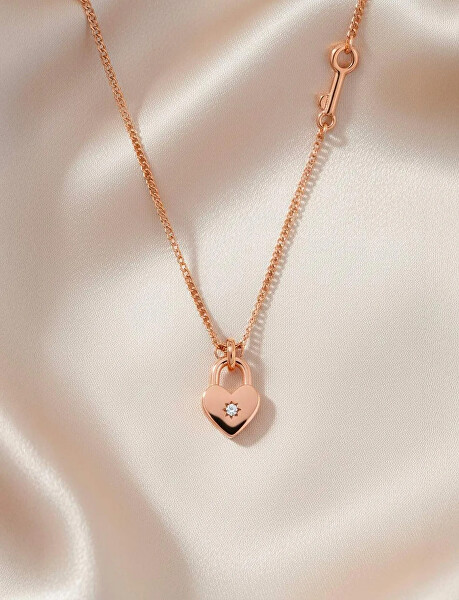 Pozlacený náhrdelník s krystaly Zibella Rose Gold