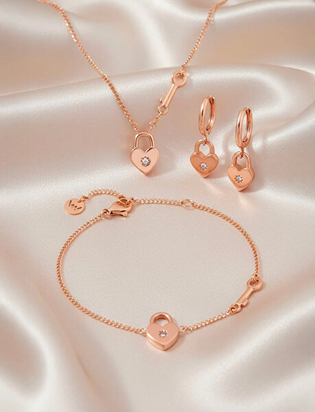 Pozlacený náhrdelník s krystaly Zibella Rose Gold